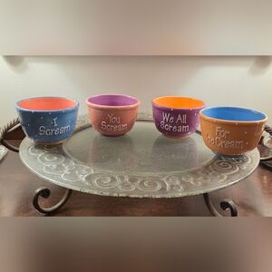 Ganz Colorful Ice Cream Bowls Set